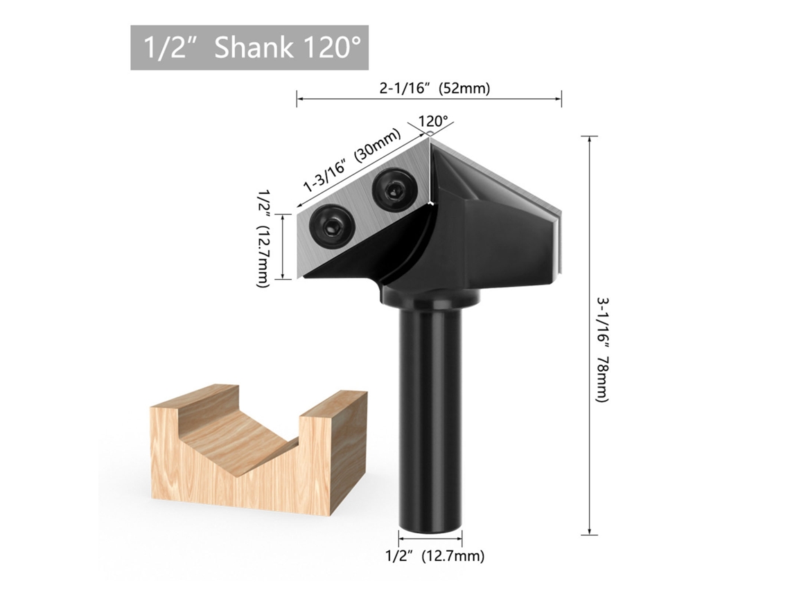 Laxiscreed Corta-gwinding Em V De 120° Para Cnc Com Ponta De Tungstênio Remível