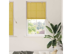 Vidaxl Estores De Rolo Amarelo 80 X 160 Cm Bambu