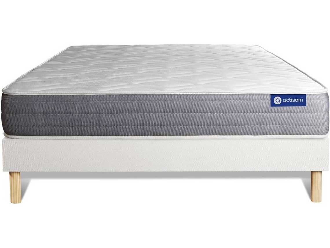 Conjunto de Estrado Branco + Colchão ACTISOM Actimemo Dream (180x210 cm - Espuma Viscoelástica)