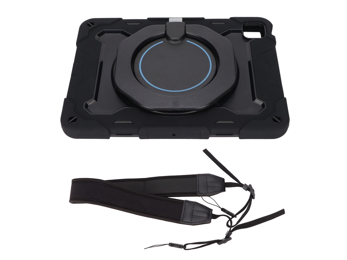 2026zentro-capa Para Tablet Ios 11 Polegadas 3 Camadas Anti-choque Com Suporte Giratório 360 E Correia Para Ombro Preta
