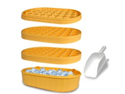 Forma de gelo de silicone Slowmoose com tampa e recipiente de armazenamento