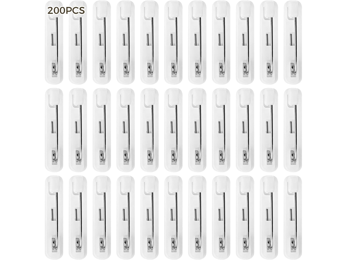 Conjunto De 200 Alfinetes Segurança, Metal Com Fecho, Aço Resistente