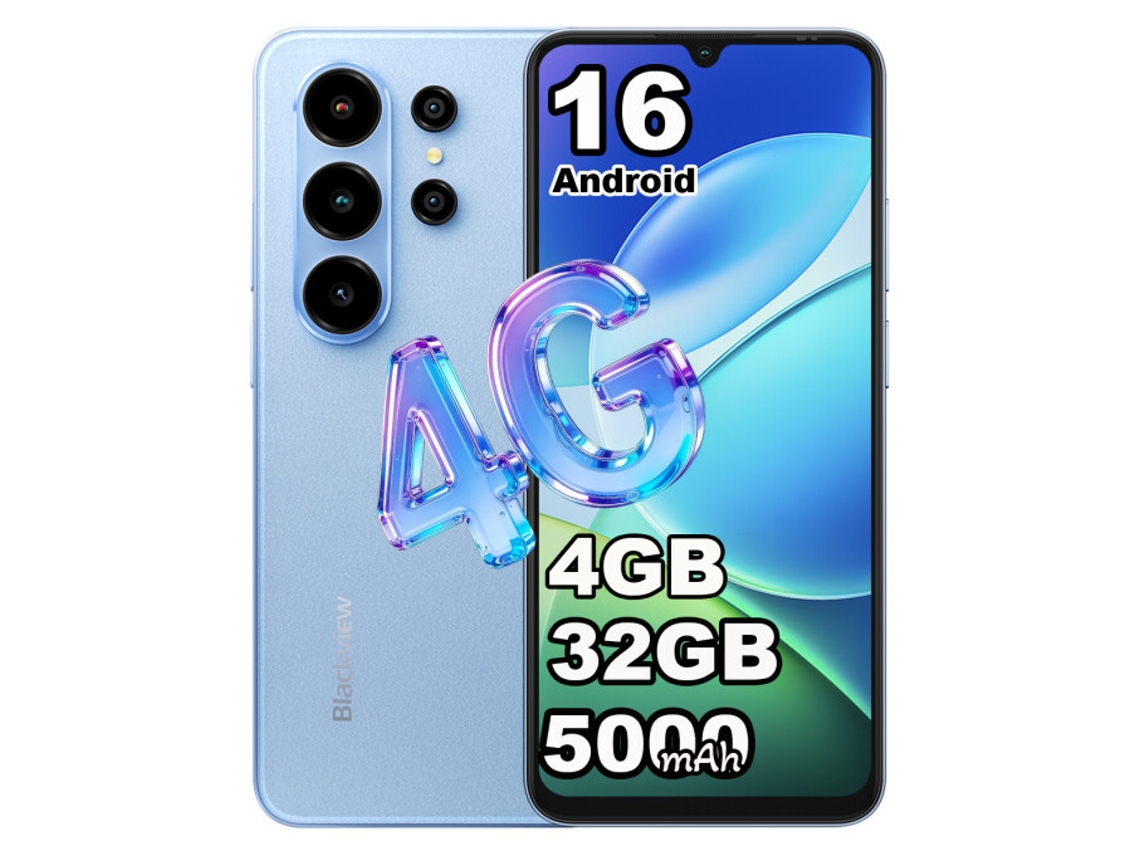 Smartphone Blackview Wave 10c 6.88" 4gb 128gb Android 16 5000mah 4g Azul