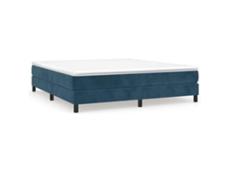 Cama Boxspring Vidaxl Azul Veludo (203 X 180 X 25 Cm)