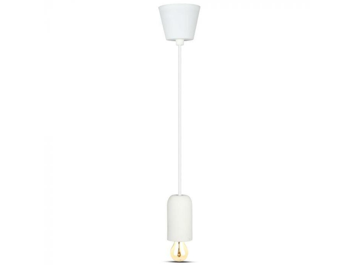Candeeiro de Teto Pendente E27 Cimento Branca