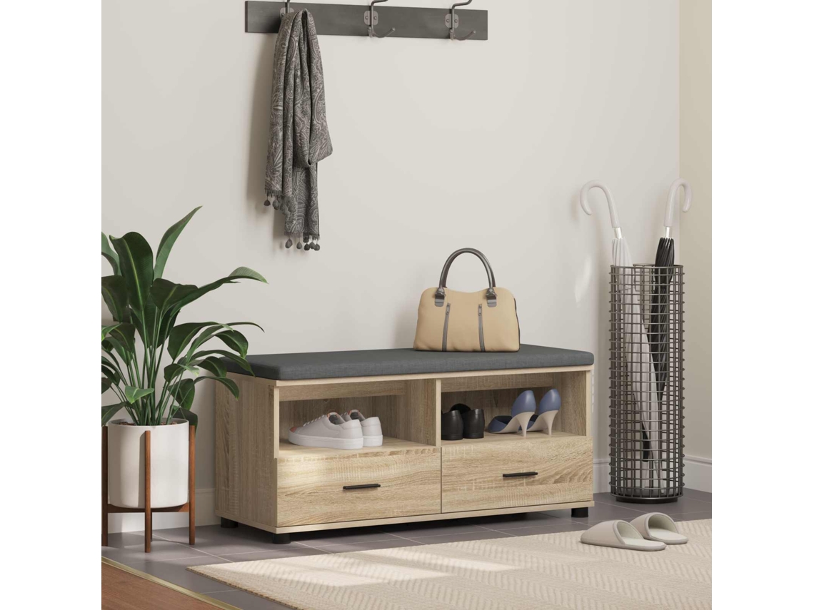 Vidaxl Banco De Hall Carvalho Sonoma 100 X 38 X 46 Cm