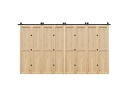 Vidaxl Kit De Ferragens Para Porta Deslizante 400 Cm Aço Preto