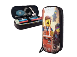 Estojo De Lápis Lego Movie A115, Elegante Bolsa De Couro Marrom Com Zíper Para Canetas, Marcadores E Materiais De Escritório V115 Olysi Shop