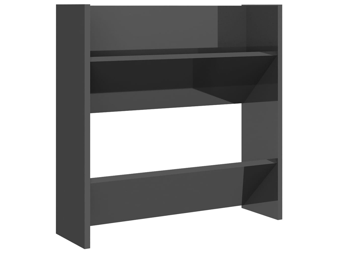 Wall Shoe Cabinet, Wall Shoe Cabinets Vidaxl Cinzeto Madeira Processada (60 X 18 X 60 Cm)