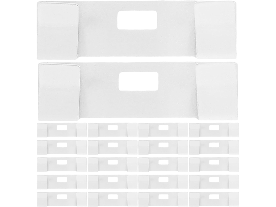 Clips De Ferro Branco Homsfou Para Reparo Persianas Verticais, Fácil Manutenção E Instalação Rápida, Pacote Com 25 Peças