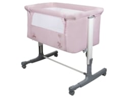 Mini-berço Colecho Asalvo Calm 2 Em 1 - Fixação À Cama, Função Baloiço, Alturas Ajustáveis - Rosa