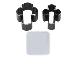 2pcs Matriz De Corte Em Forma De Cruz Aço Liga Para Artesanato Em Couro Com Furo Oco