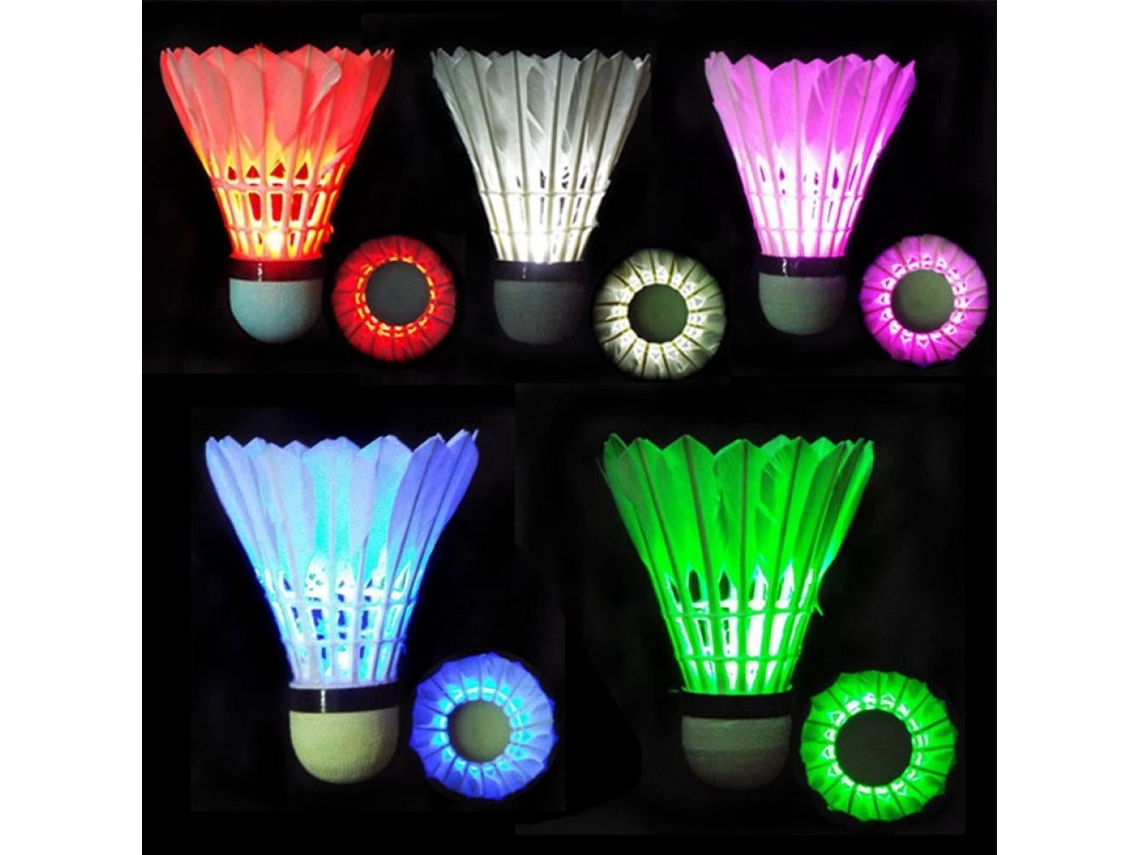 Volantes De Bádminton Que Brillan En La Oscuridad, Con Luz Led, Color Blanco