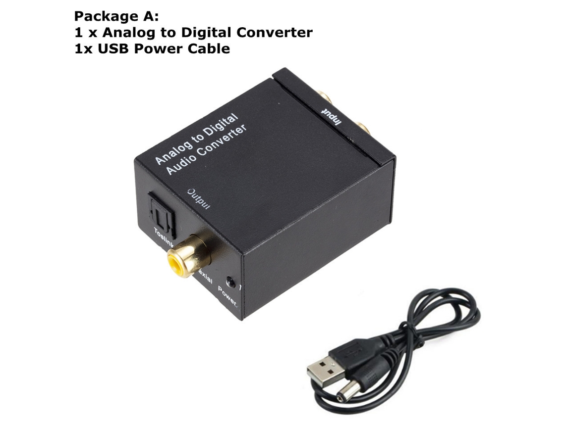 Conversor Analógico Digital Mais Recente, Adaptador De Áudio Óptico, Coaxial, Rca, Toslink E Spdif Para Apple Tv, Xbox 360 E Aquaforge (adc)