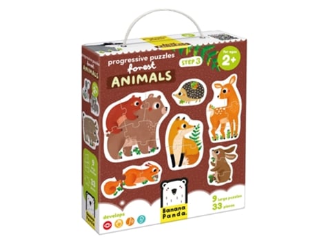 Progressive Forest Animals Puzzle (Idade Mínima: 2 anos)