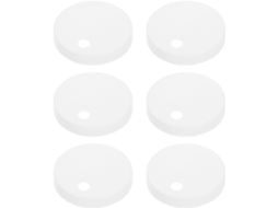 Conjunto De 6 Tampas Fuso Assento Sanitário Em Plástico Branco, 60mm, Tampas Decorativas Em Pvc Vaso Sanitário