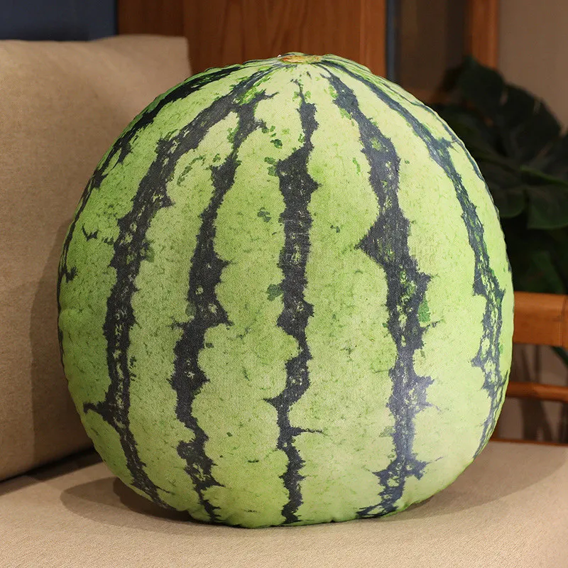 Almofada para Adultos, Almofada de Assento, Almofada de Encosto, Série Frutas Sintéticas MDUG (melancia 40cm)
