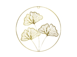 Decoração De Parede Laxiscreed Com Folha De Ginkgo Dourada Para Sala De Estar
