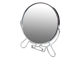 Espelho de maquiagem portátil de mesa com rotação dupla face e 15 cm (6 polegadas).