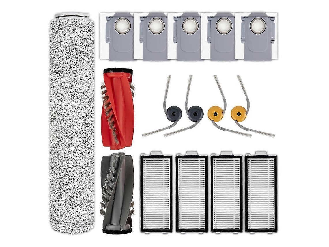 Kit De Peças De Reposição Qrevo Curv 2 Flow Para Roborock, Inclui Escovas, Filtros E Esfregão._ptg
