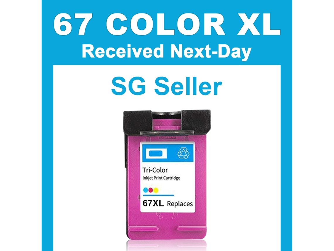 Cartucho De Tinta Hp67xl 67 Xl Co Para Impressoras Hp Deskjet 2821e, 2700, 2332, 2333, 2330, 2732, 2733, 2734, 2735 E 2736.