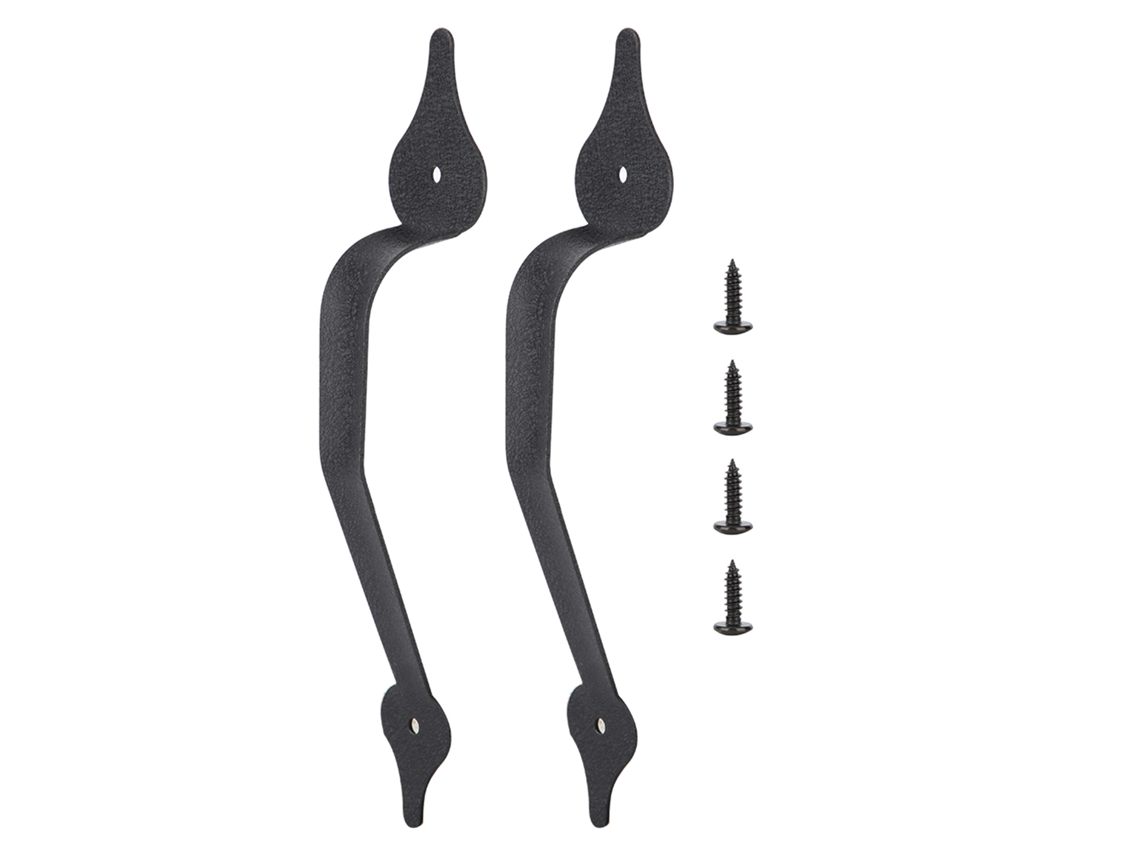 Puxadores De Porta De Hardware De Aço Carbono Preto (embalagem Com 2 Unidades, Resistente Ao Desgaste E À Prova De Ferrugem)