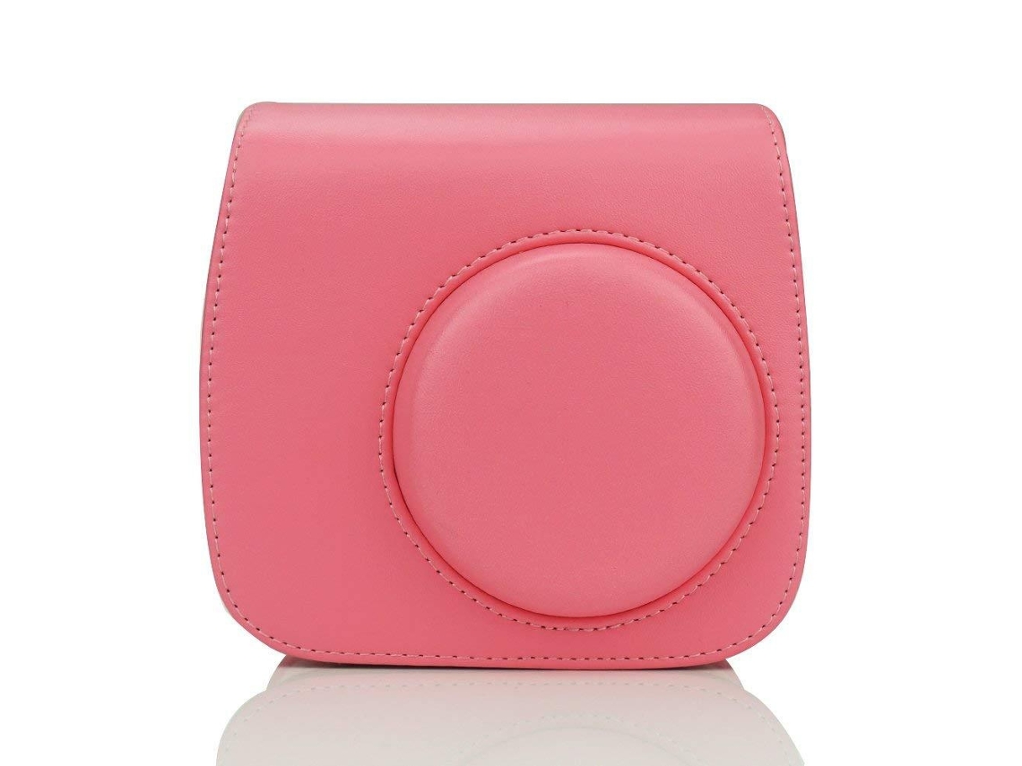 Capa Para Câmara Instax Mini 9, Capa De Couro Pu (rosa) Elysve