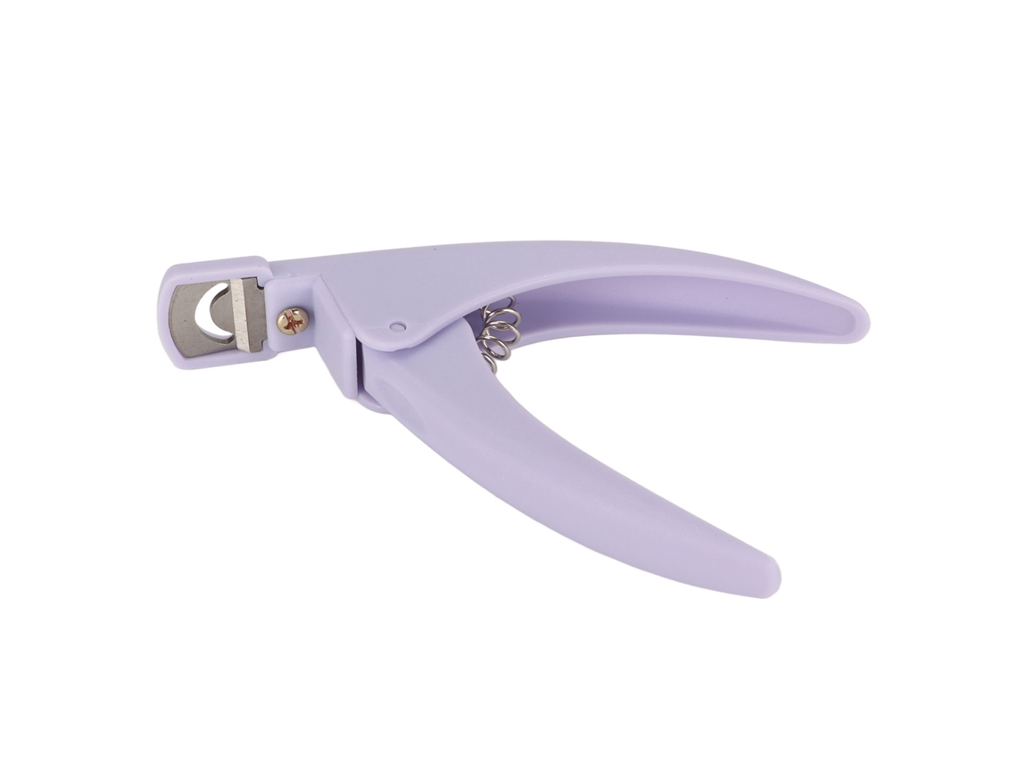 Cortador de unhas acrílicas profissional Rebe em aço inoxidável para unhas postiças, ferramenta de manicure roxa