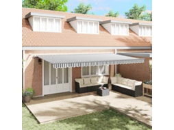 Vidaxl Toldo Retrátil Automático Com Leds 600x300 Cm Antracite/branco