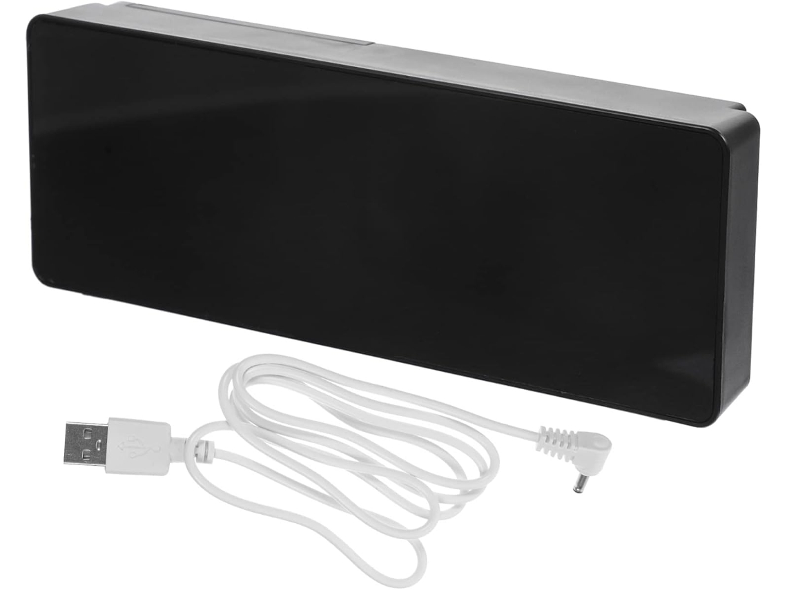 Despertador De Mesa Digital Led Com Visor Grande Amosfun, Preto
