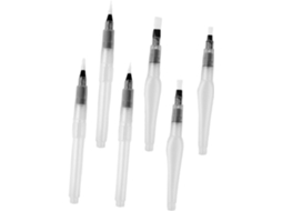 Conjunto Com 6 Pincéis De Plástico Com Cabos Ergonômicos E Leves Para