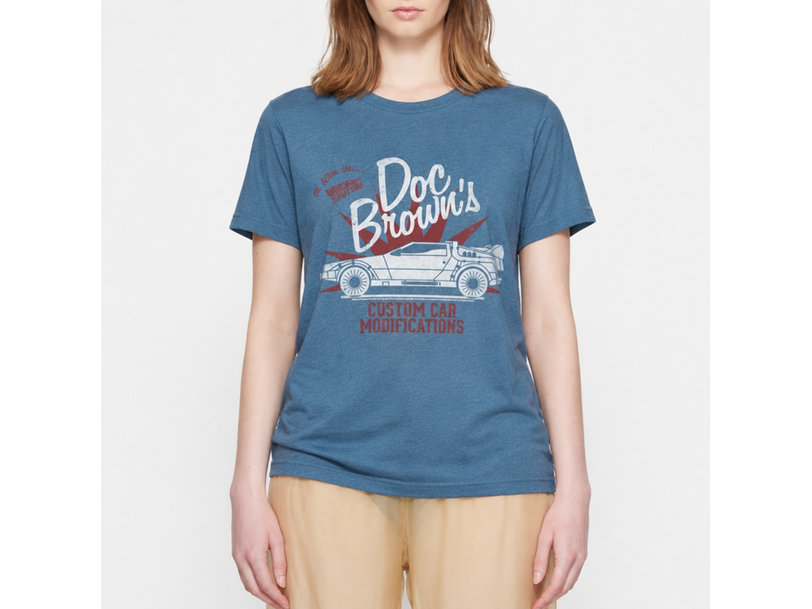 Rockinstone Back To The Future Movie Custom Stuff Heather Indigo Adult T-shirt Size:xxxl