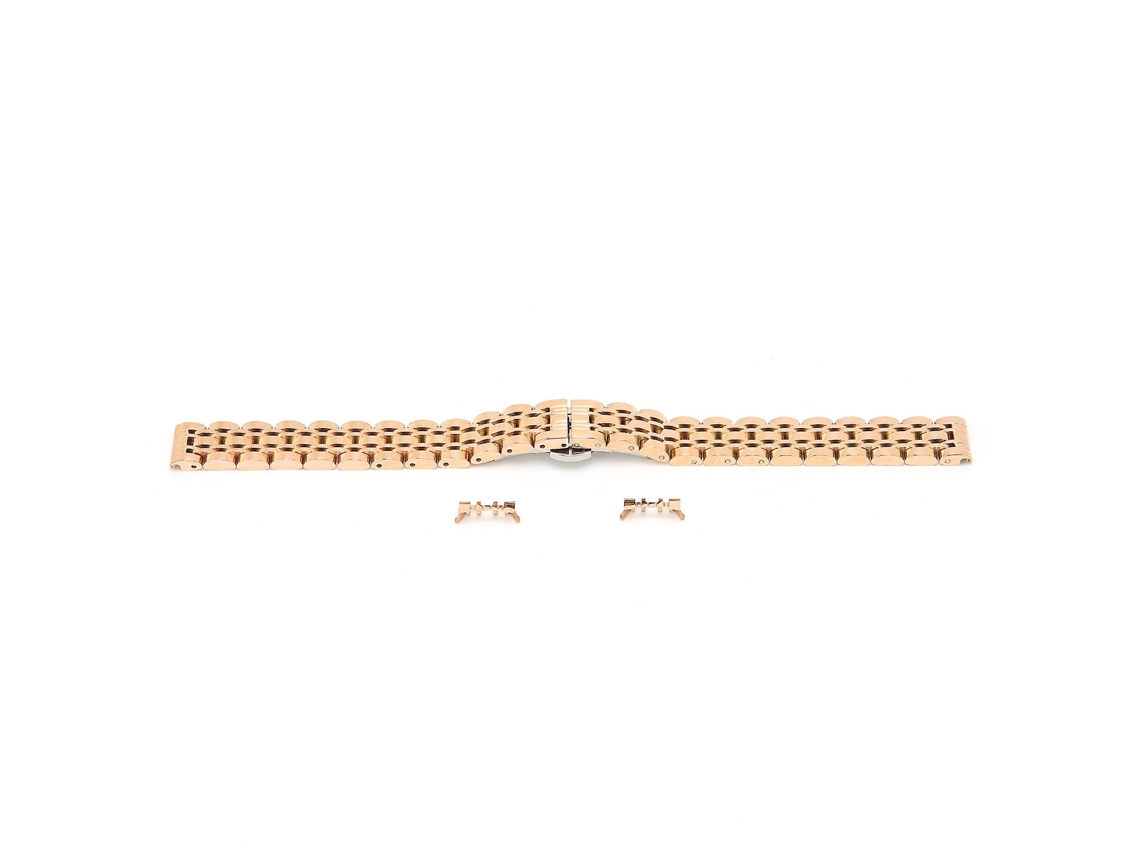 Pulseira De Relógio De Substituição Exclusiva Em Aço Inoxidável, Pulseira De Relógio Em Ouro Rosa De 18 Mm/0,7 Pol. Olysi Shop