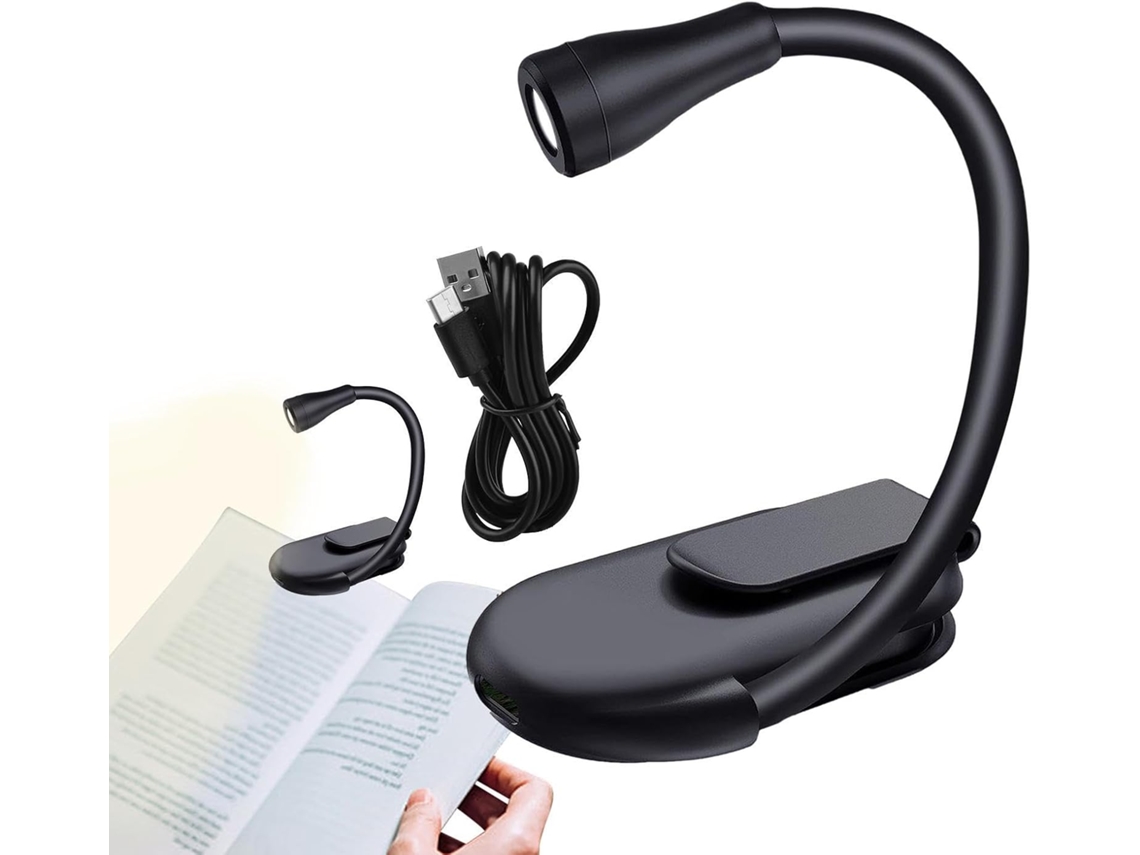 Clip Light Luminária De Leitura Portátil, Luz Noturna Para Viagens