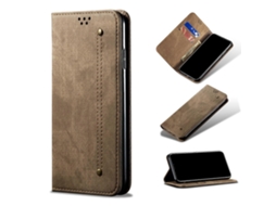 Capa De Couro Com Textura Jeans Para Huawei Nova 9 Se