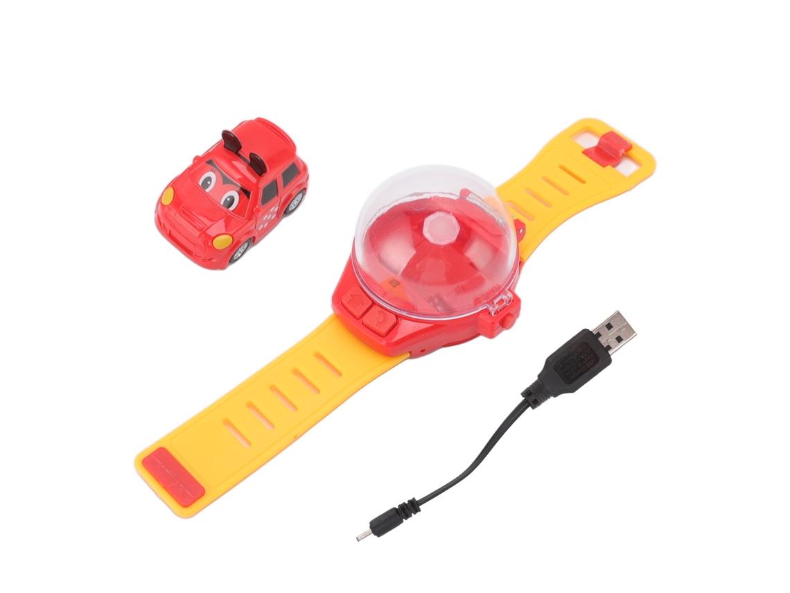 Ats carro Rc com Controle por Relógio Carregamento Usb Mini Modelo de Brinquedo Cute Vermelho para Acima de 3 Anos