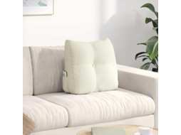 Vidaxl Travesseiro Para Costas Creme 45 X 24 X 50 Cm Veludo