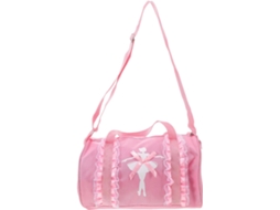 Bolsa De Ombro Portátil Para Balé Infantil, Em Tecido Oxford Rosa, Com Capacidade Adequada E