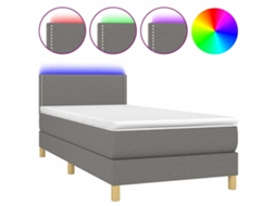Box Spring Bed, Box Spring Beds Vidaxl Cinzeto Tecido (90 X 190 Cm)