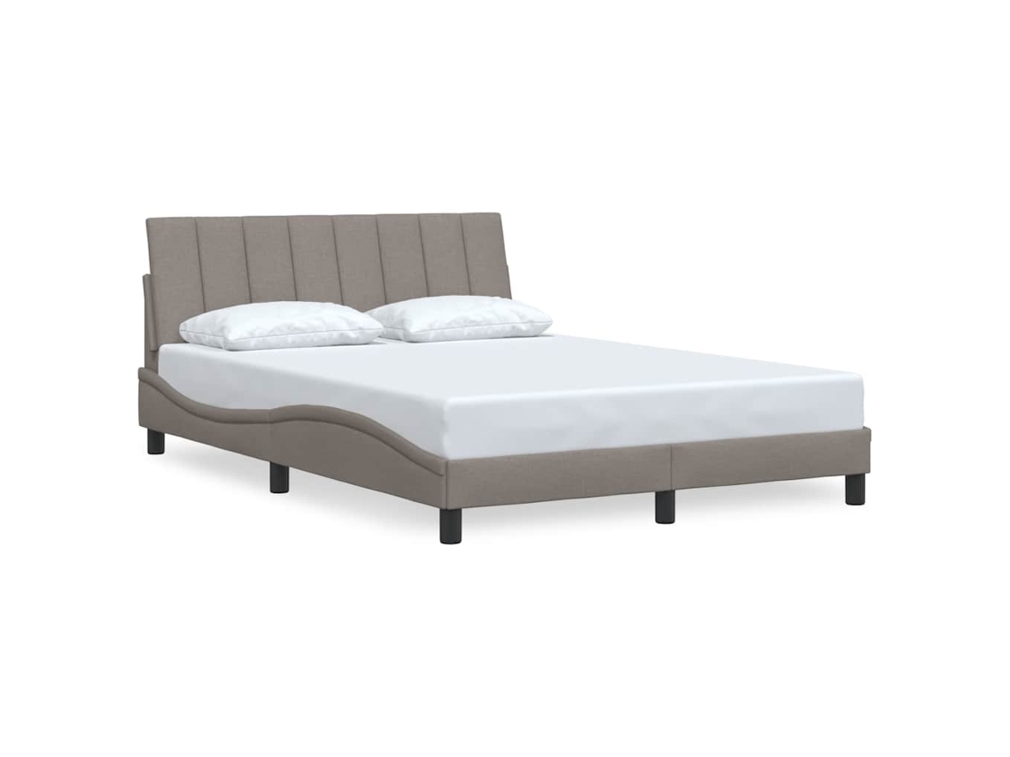 Maison Exclusive - Estrutura De Cama Sem Colchão Hanko 120x200 Cm Tecido Cinza-acastanhado