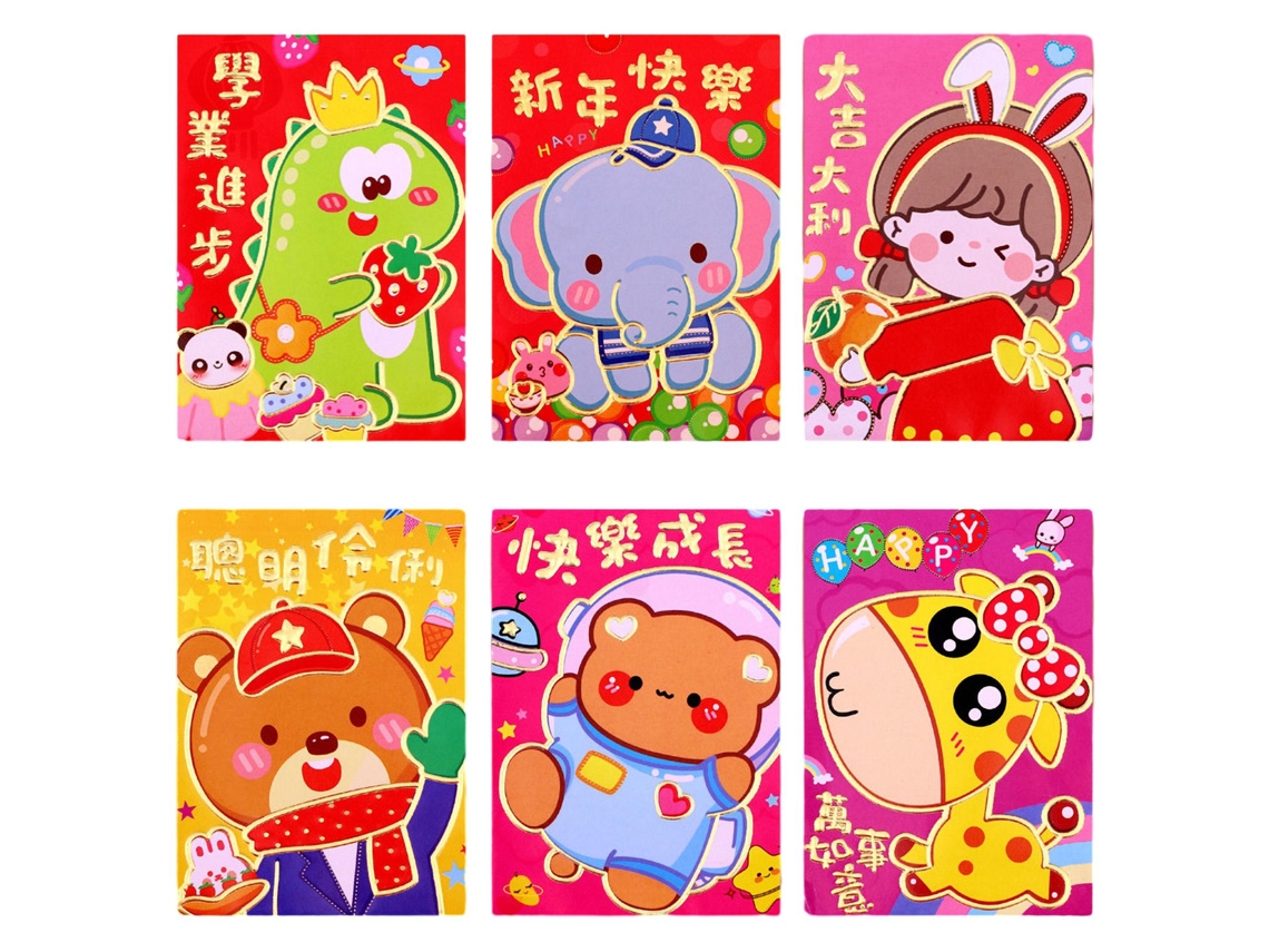Envelopes de Dinheiro Vermelhos para Ano Novo Chinês, Sorte e Prosperidade LAXISCREED