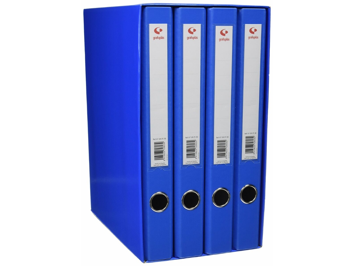Arquivador Modular Grafoplas Pasta com Argolas X 4 Azul A4