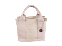 Bolsa de Lanche Lona Grande Capacidade Portátil para Esporte Trabalho Branco