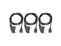 Cabo Rgb Scart 3pcs Para Sony Ps2 Ps3 Profissional