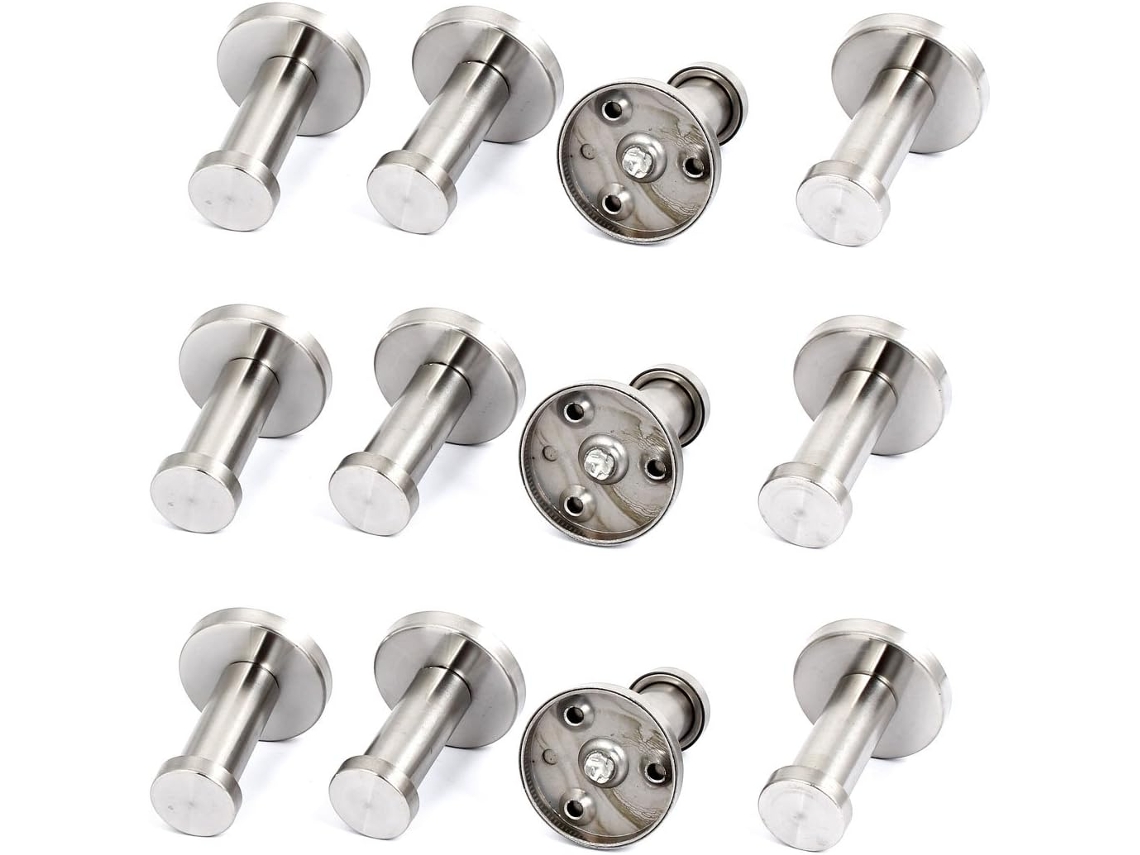 Ganchos de Aço Inoxidável para Toalhas e Roupas, 16 Mm X 53 Mm, para Parede do Banheiro, Pacote com CHABERLU