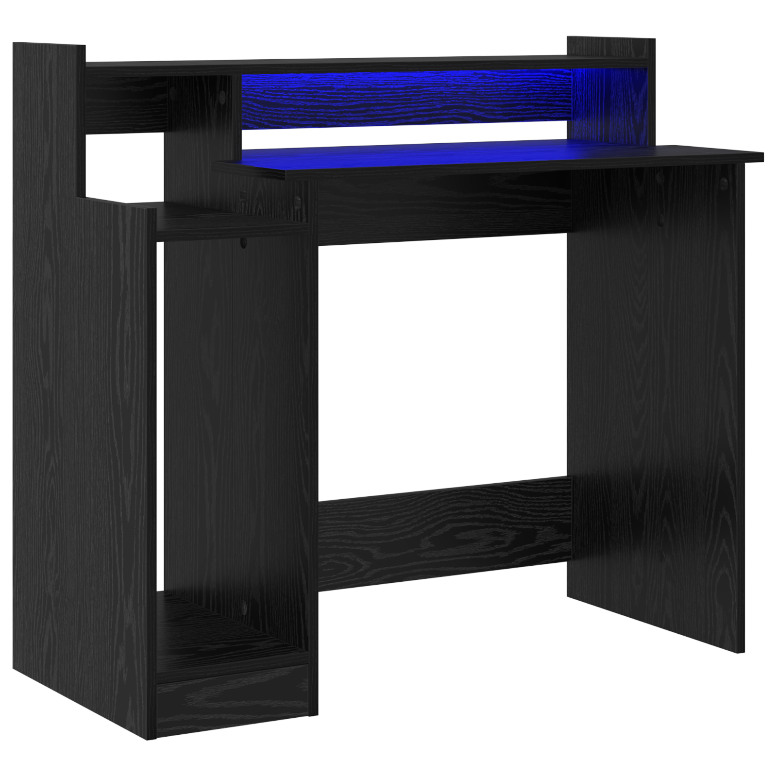 Conjunto 1 Escrivaninha Led Vidaxl Preto Derivados De Madeira (97 X 45 X 90 Cm)