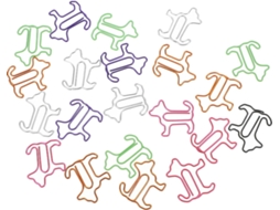 Clips de papel Tehaux em formato de cachorrinho, resistentes e fáceis de usar, em aço inoxidável, pacote com 60 unidades.