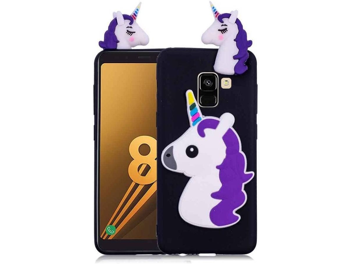 Capa Samsung Galaxy A8 2018 HONGWE. Unicornio Preto