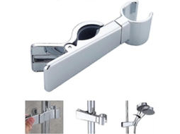 Lurelia Suporte Adesivo Para Chuveiro Silicone Cromado 18-25 Mm Rotação 45º Ajustável Universal Sem Furação Ref 056