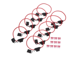 Conjunto De 10 Porta-fusíveis Atc Em Linha Para Fácil Substituição E Proteção Do Circuito.